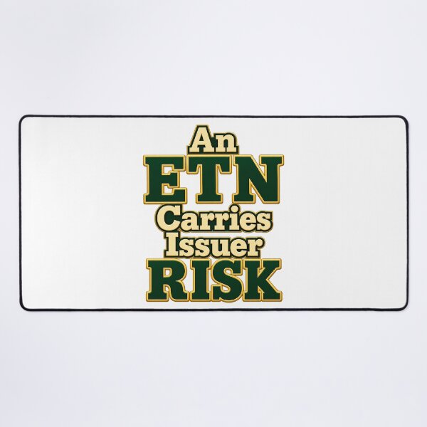 Item preview, ETN Carries Issuer Risk Bold Finance Typography designed and sold by Bikivuno.