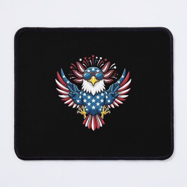 Item preview, Patriotic Bald Eagle Peace Sign American Flag Design designed and sold by MiALopezArt.