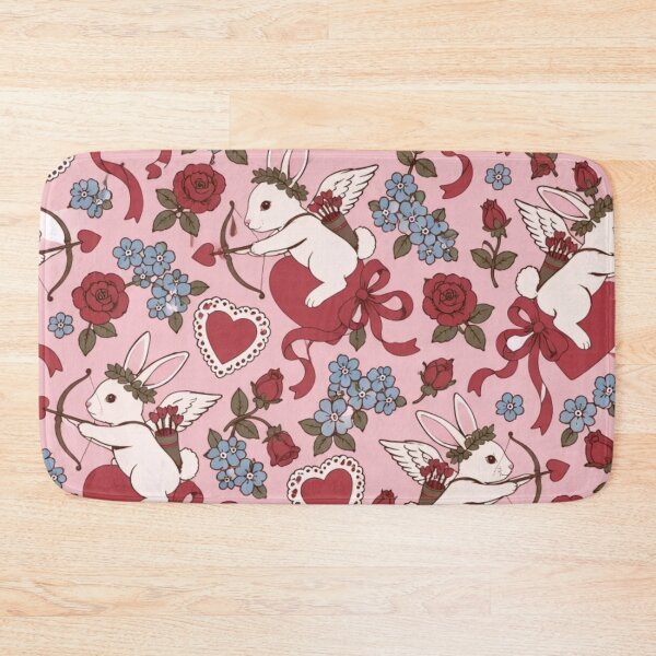 Item preview, Cupid Rabbit Vintage Valentine Seamless Pattern | Victorian Bunny with Bow and Arrow designed and sold by StickyGuys.