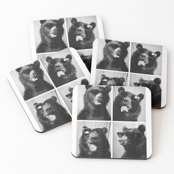 Item preview, Funny Bears with Sunglasses Cool Retro Photography Forest Animal  designed and sold by Setaraxia.