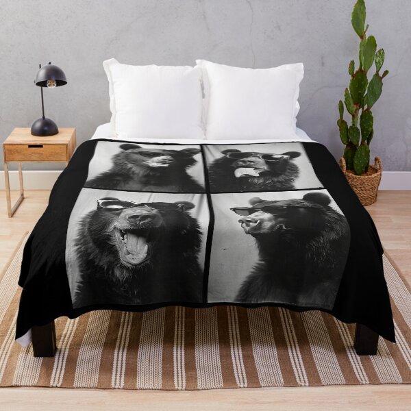 Item preview, Funny Bears with Sunglasses Cool Retro Photography Forest Animal designed and sold by Setaraxia.