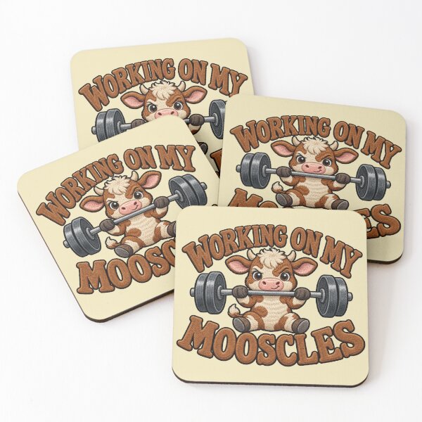 Item preview, Working On My Mooscles Cow Workout Graphic designed and sold by ArtDesignTp.