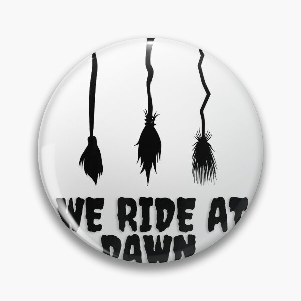 Item preview, We Ride at Dawn Funny Witches Broom Halloween Costume Humor T-Shirt designed and sold by KeathyArt.