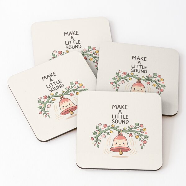 Item preview, Make a Little Sound | Kawaii Bell Floral Inspirational Quote designed and sold by MrDev.