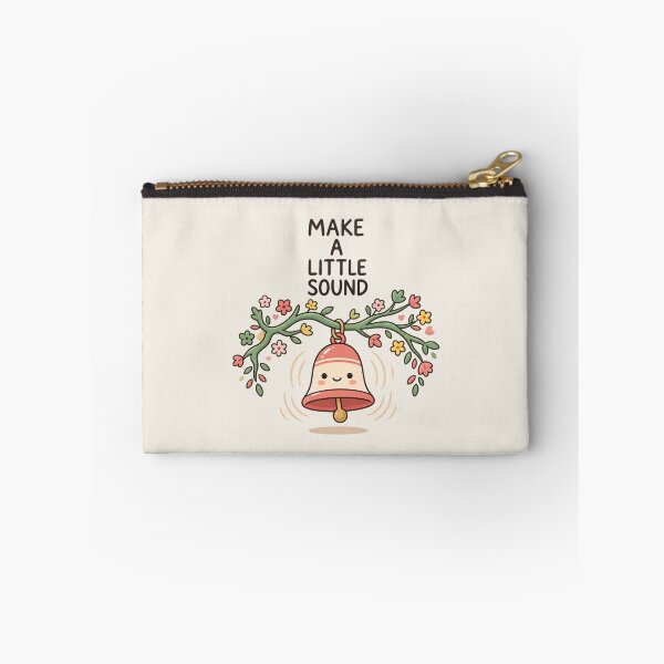 Item preview, Make a Little Sound | Kawaii Bell Floral Inspirational Quote designed and sold by MrDev.