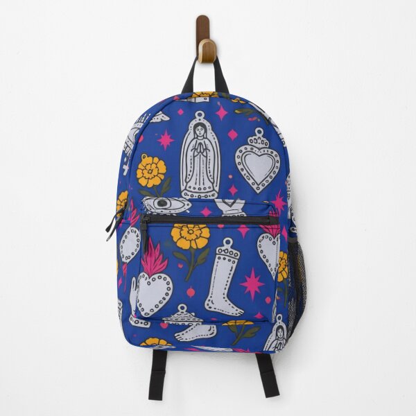 Item preview, Milagros Seamless Pattern | Mexican Folk Art Sacred Hearts and Tin Charms designed and sold by StickyGuys.