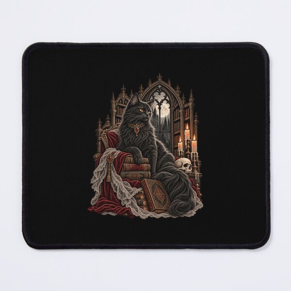 Item preview, Black Cat Midnight Library designed and sold by NOIRXU.