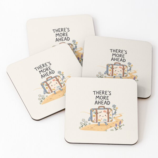 Item preview, There's More Ahead | Kawaii Suitcase Travel Inspirational Quote designed and sold by MrDev.
