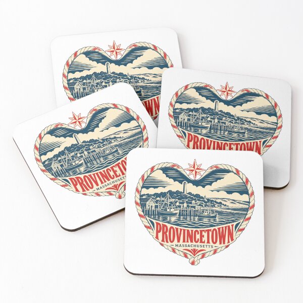 Item preview, Provincetown USA Travel Souvenir Nautical Woodcut Heart designed and sold by VisualArtsOasis.