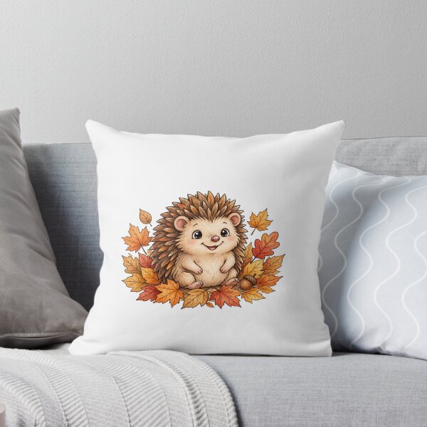 Item preview, Cute Hedgehog Fall Leaves Autumn designed and sold by The Oddball Supply Co..