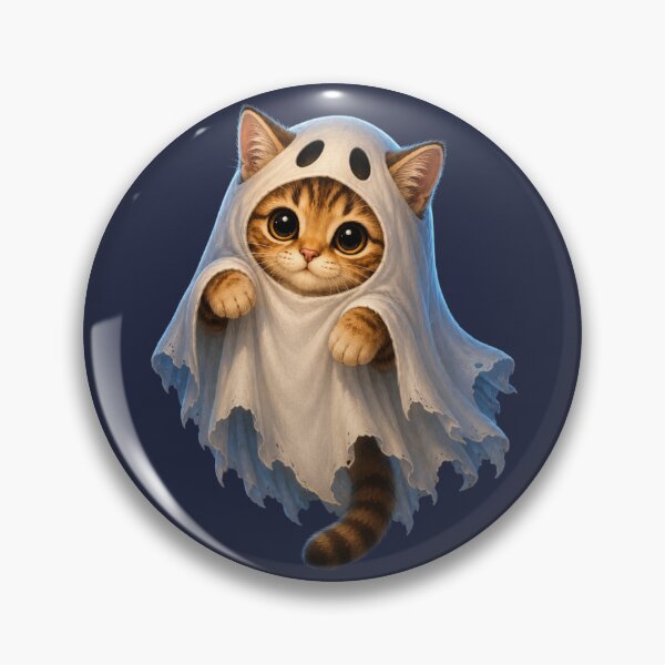 Item preview, ghost cat designed and sold by PasoaPaso2025.