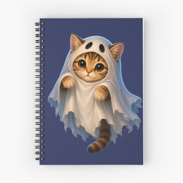 Item preview, ghost cat designed and sold by PasoaPaso2025.