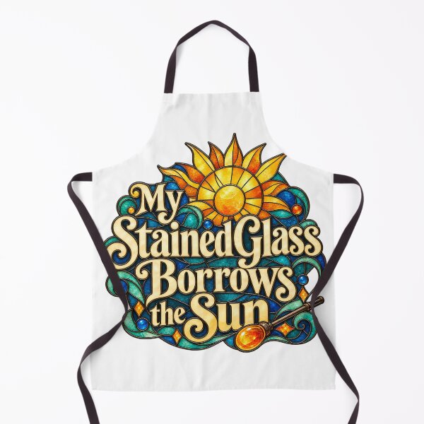 Item preview, Stained Glass Borrows the Sun Decorative Saying designed and sold by Bikivuno.
