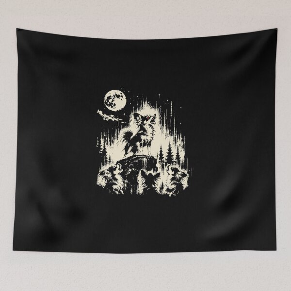 Item preview, Vintage Horror Chihuahua Howling at the moon designed and sold by skylove94.
