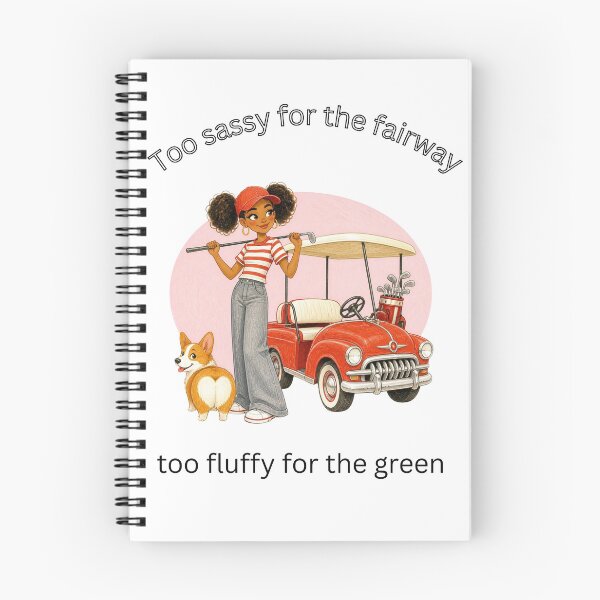 Item preview, Cute Color Pencil Girl Golfer and Fluffy Corgi designed and sold by Huy Vo Hand-Drawn Art.