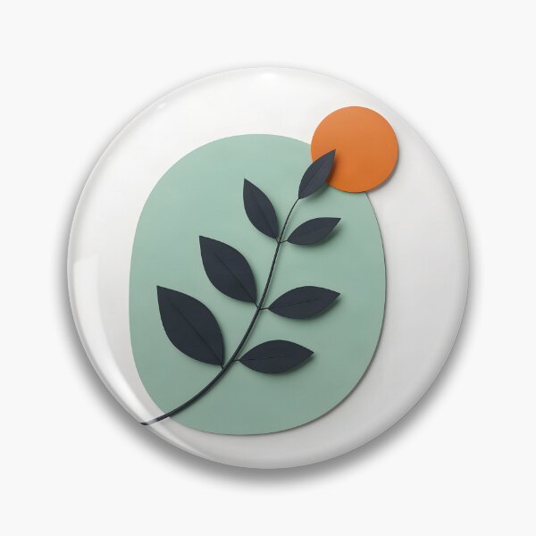 Item preview, Minimalist Leaf and Circle Design designed and sold by Vicky Brago-Mitchell®.