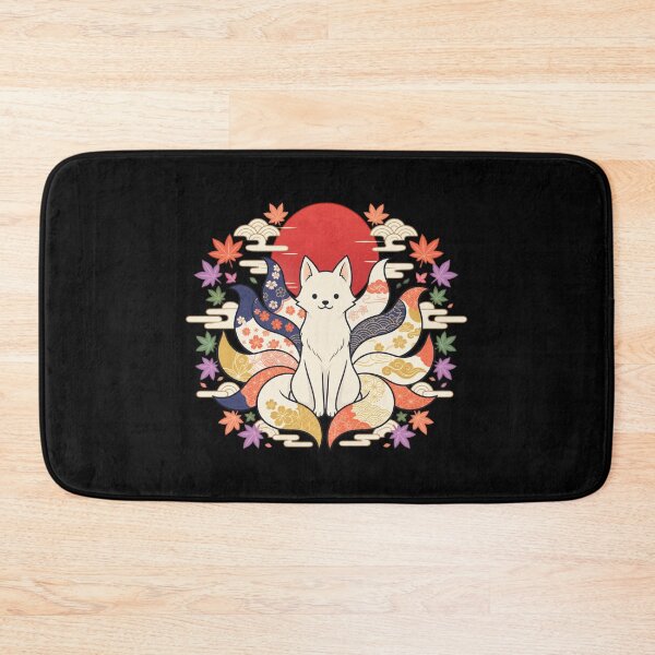 Item preview, Kitsune Fox | Japanese Yokai Folklore Red Sun Floral Art designed and sold by MrDev.
