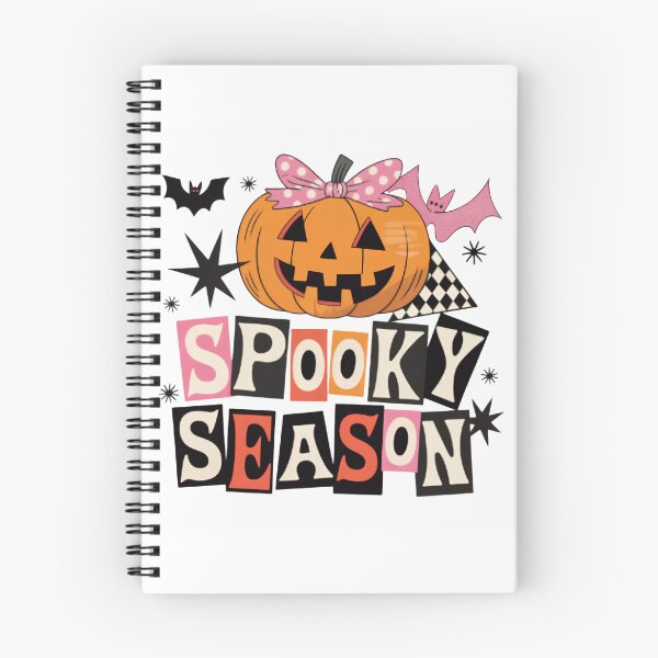 Item preview, Spooky Season Pink Bow Pumpkin Retro Halloween Jack-o'-Lantern with Bats designed and sold by Zizo-DR44.