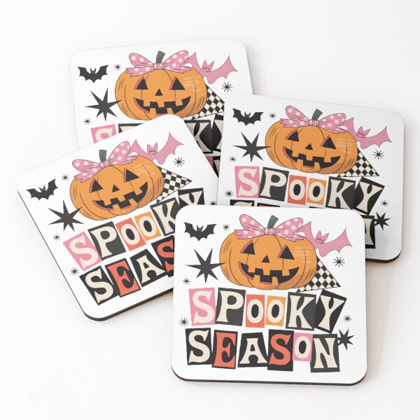 Item preview, Spooky Season Pink Bow Pumpkin Retro Halloween Jack-o'-Lantern with Bats designed and sold by Zizo-DR44.
