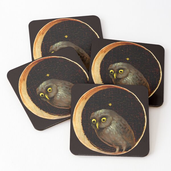 Item preview, Wise Owl Moon Gaze Art designed and sold by Brookvin.