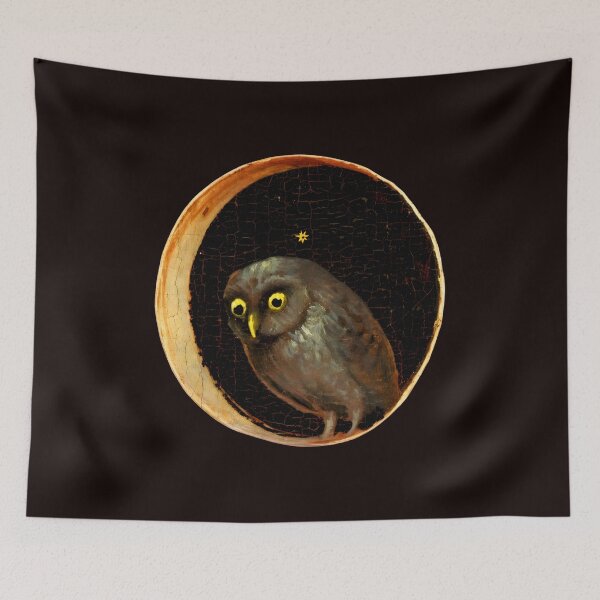 Item preview, Wise Owl Moon Gaze Art designed and sold by Brookvin.