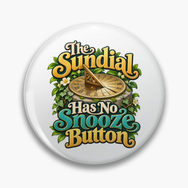 Item preview, Sundial Has No Snooze Button Garden Humor Art designed and sold by Bikivuno.
