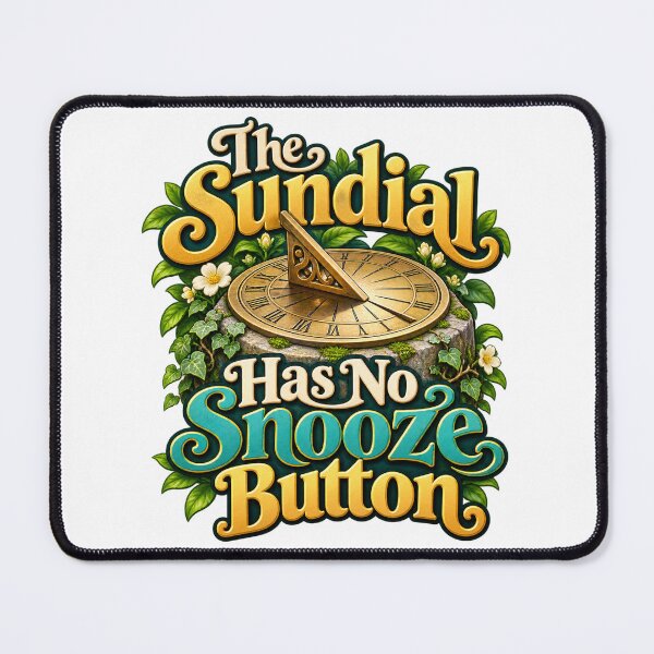 Item preview, Sundial Has No Snooze Button Garden Humor Art designed and sold by Bikivuno.
