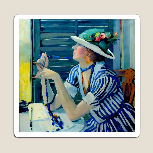 Item preview, The-Answer--Vintage-Jane-Peterson-Oil-Painting-Print designed and sold by cattyahartup.