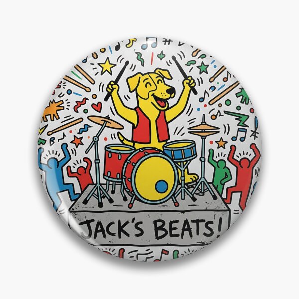 Item preview, Jack Russell Rock Drummer designed and sold by PictoVibe.
