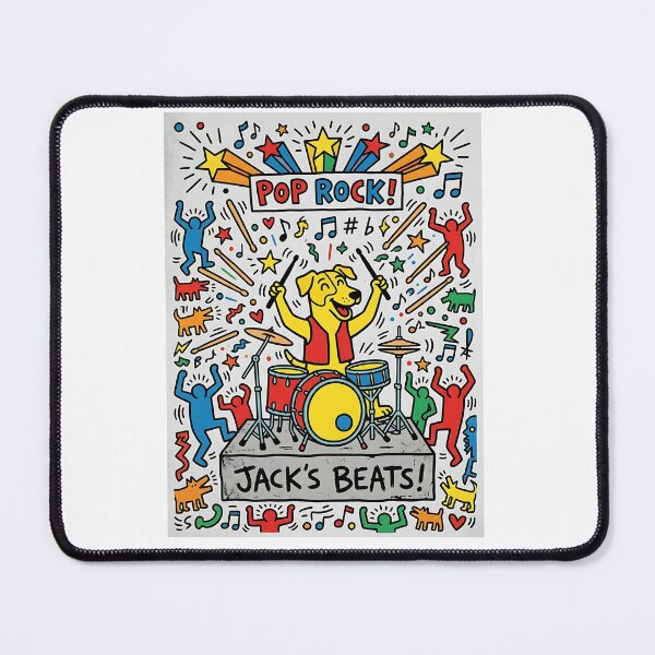 Item preview, Jack Russell Rock Drummer designed and sold by PictoVibe.