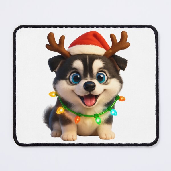 Item preview, Pomsky Dog Christmas Reindeer designed and sold by Sillytoe.