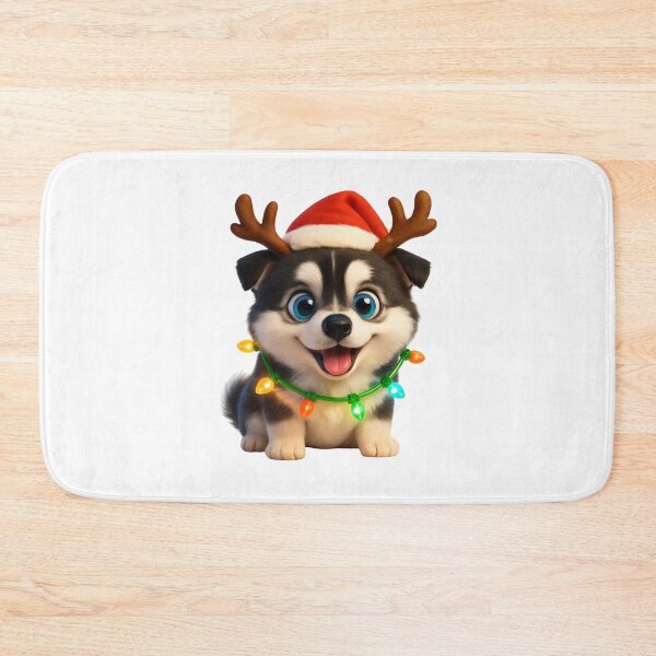 Item preview, Pomsky Dog Christmas Reindeer designed and sold by Sillytoe.