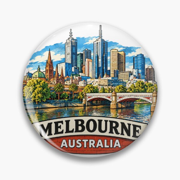 Aperçu de l'œuvre Melbourne, Australie - Art du voyage créée et vendue par HaydenMillepied.