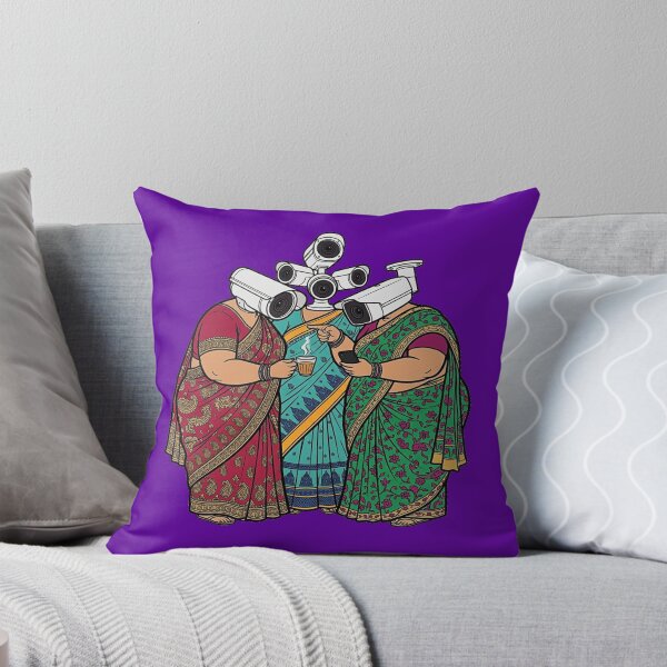 Item preview, Auntie Intelligence AI Sarcastic Indian Desi Surveillance Tech Humor designed and sold by QuirkyGuacamole.
