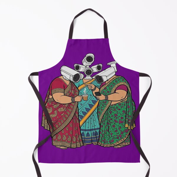 Item preview, Auntie Intelligence AI Sarcastic Indian Desi Surveillance Tech Humor designed and sold by QuirkyGuacamole.
