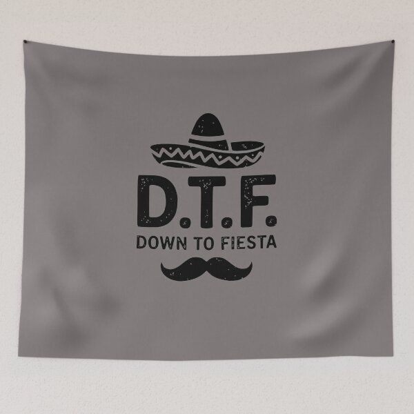 Item preview, DTF Down To Fiesta Sombrero Mustache Tee-96 designed and sold by jennifpoole.