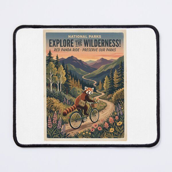 Item preview, Red Panda Cycling Adventure designed and sold by PictoVibe.