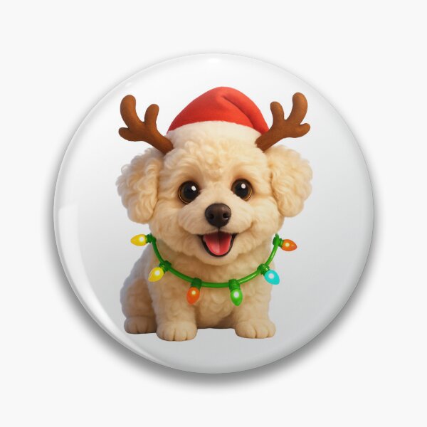 Item preview, Poochon Dog Christmas Reindeer designed and sold by Sillytoe.