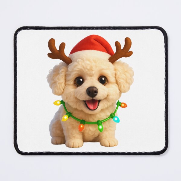 Item preview, Poochon Dog Christmas Reindeer designed and sold by Sillytoe.