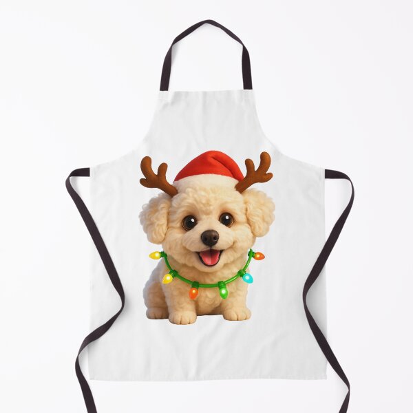 Item preview, Poochon Dog Christmas Reindeer designed and sold by Sillytoe.