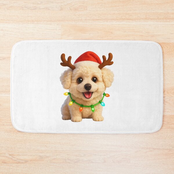 Item preview, Poochon Dog Christmas Reindeer designed and sold by Sillytoe.