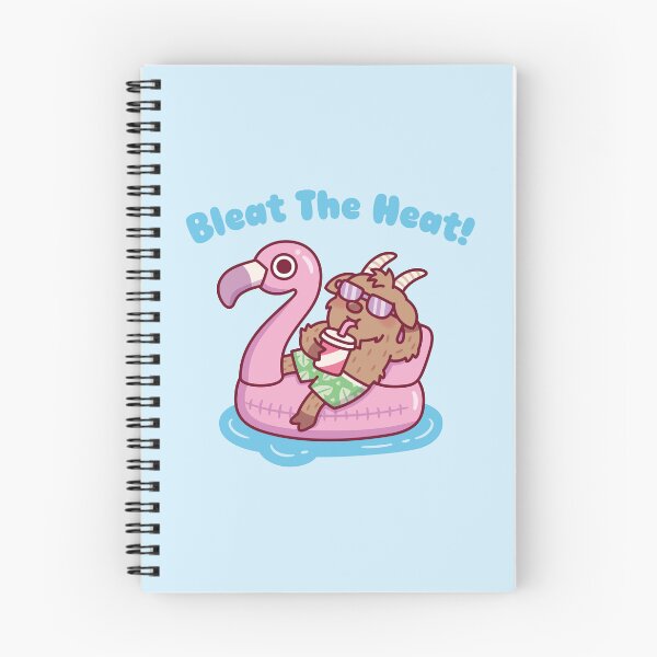 Item preview, Goat Chilling On Flamingo Float Bleat The Heat Pun designed and sold by rustydoodle.