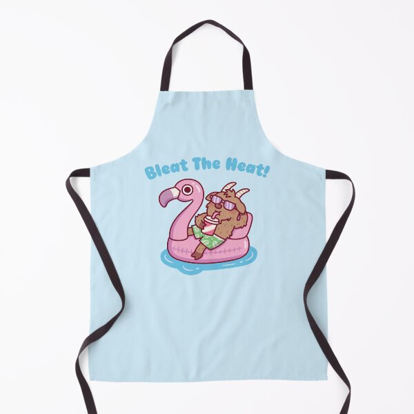 Item preview, Goat Chilling On Flamingo Float Bleat The Heat Pun designed and sold by rustydoodle.