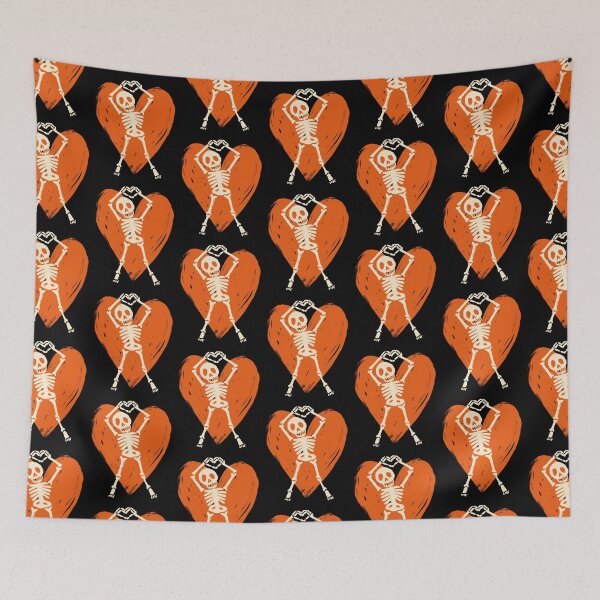Item preview, Skeleton Heart Hands Orange Heart designed and sold by wildjellybeans.