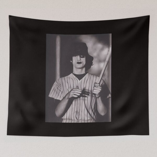 Item preview, Baseball Player Dark Makeup Hat Bat Vintage designed and sold by mokopuniarts.