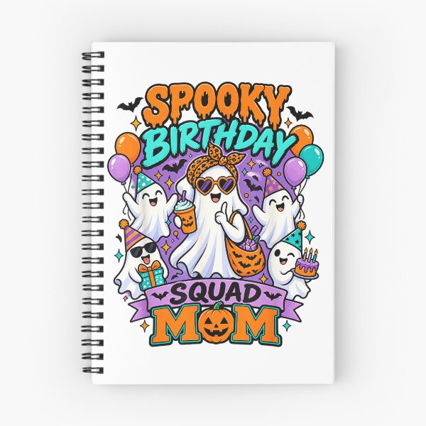 Item preview, Spooky Birthday Squad Mom Halloween Birthday Mom T-Shirt designed and sold by Serhotep.