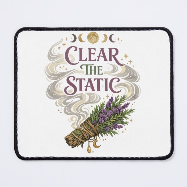 Item preview, Clear the Static Moon Phase Herbal Cleansing Witchy Botanical Art designed and sold by inkoutninja.