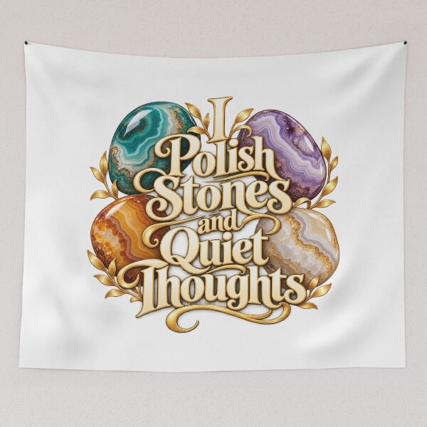 Item preview, Polish Stones and Quiet Thoughts Gemstone Art designed and sold by Bikivuno.