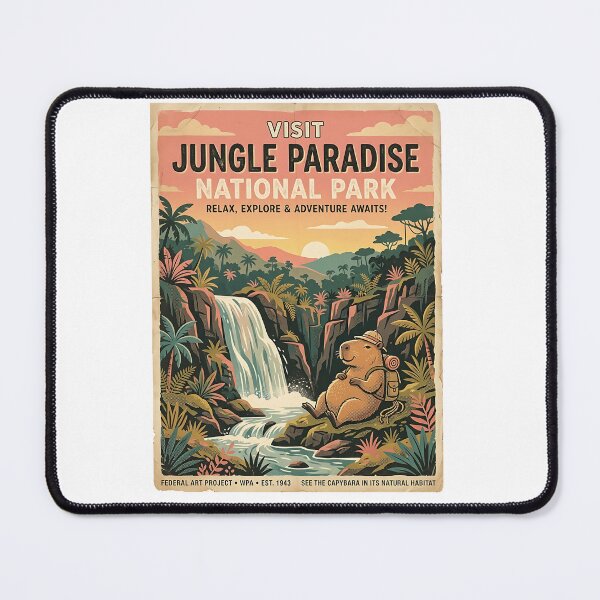 Item preview, Capybara Waterfall Explorer designed and sold by PictoVibe.