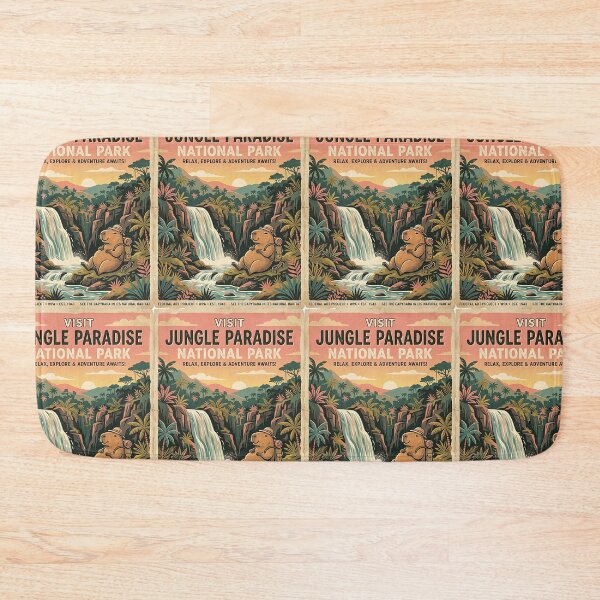 Item preview, Capybara Waterfall Explorer designed and sold by PictoVibe.